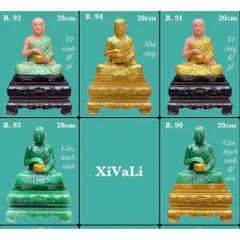 Tượng Ngài Thánh Tăng Sivali ngồi ôm bát cao 20cm 5 màu