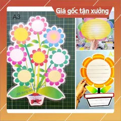 Tờ Một số hình mẫu Đồ dùng dạy học Khổ A3 (Cây hoa, bảng phụ...)
