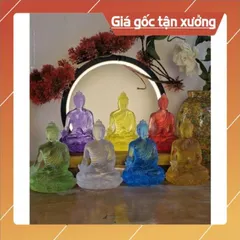 Tượng Phật Dược Sư Lưu Ly 10cm, Thất Phật Dược Sư Lưu Ly , Tượng Dược Sư mini để bàn trang trí xe ô tô st25