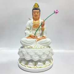Bộ Tây Phương Tam Thánh Trắng Vẽ Ngồi 30cm COMPOSITE