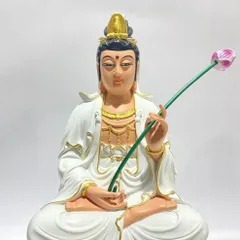 Bộ Tây Phương Tam Thánh Trắng Vẽ Ngồi 30cm COMPOSITE