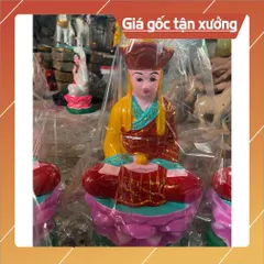 Tôn tượng địa tạng bằng đất nung 30cm  Ngồi Toà Sen