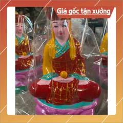 Tôn tượng địa tạng bằng đất nung 30cm  Ngồi Toà Sen