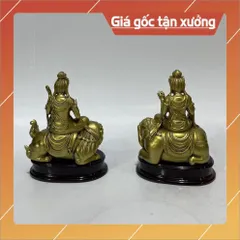 Tượng Ngài Bồ tát Văn Thù - Phổ Hiền Cao 10cm composite