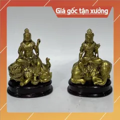 Tượng Ngài Bồ tát Văn Thù - Phổ Hiền Cao 10cm composite