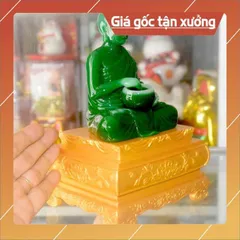 Tượng Ngài Thánh Tăng Sivali ngồi ôm bát cao 20cm CÓ HOẢ TỐC