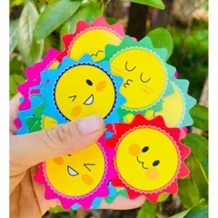 Set 50 hoa cười khen thưởng mẫu mới in  mặt giấy dày 5cm TRANG TRÍ LỚP