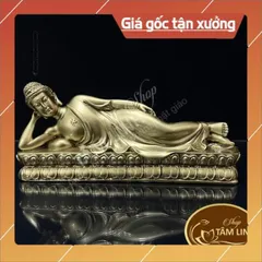Tượng Đức Phật Thích Ca nhập Niết Bàn MÀU ĐỒNG