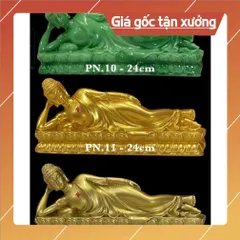 Tượng Đức Phật Thích Ca nhập Niết Bàn MÀU ĐỒNG