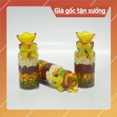 Chai Ngũ Cốc Phong Thuỷ Thu Tài Hút Lộc Chiêu Phương có Kích Thước Nhí , Chai Tháp ( Kèm Thỏi Vàng) HOẢ TỐC