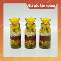 Chai Ngũ Cốc Phong Thuỷ Thu Tài Hút Lộc Chiêu Phương có Kích Thước Nhí , Chai Tháp ( Kèm Thỏi Vàng) HOẢ TỐC