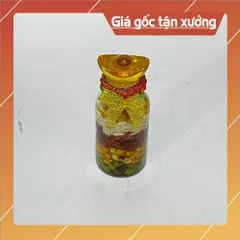 Chai Ngũ Cốc Phong Thuỷ Thu Tài Hút Lộc Chiêu Phương có Kích Thước Nhí , Chai Tháp ( Kèm Thỏi Vàng) HOẢ TỐC
