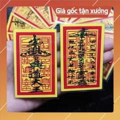 Ấn trần triều - Combo 20/50/100 thẻ ấn vàng bình an, may mắn - ấn nhà trần ép plastic bền đẹp giá sĩ