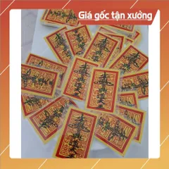 Ấn trần triều - Combo 20/50/100 thẻ ấn vàng bình an, may mắn - ấn nhà trần ép plastic bền đẹp giá sĩ