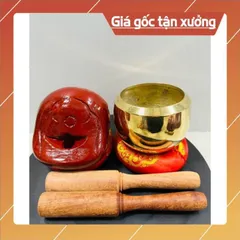 Combo bộ chuông 9CM +  mỏ 9CM tụng kinh TẠI GIA