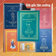 Combo 5 sổ chép kinh in mờ ( Địa Tạng - Đại Bi - Sám Hối - Dược Sư - Vu Lan)  CÓ HOẢ TỐC