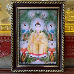 Khung Tranh CHẦU TÁM BÁT NÀN - có khung (KT 19*25cm,28*38cm,38*48cm)  có hoả tốc