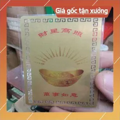 kim bài linh phù thần tài Tỉ Can HÀNG CAO CẤP, có hoả tốc