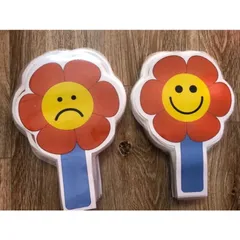 TỜ Thẻ mếu cười hai mặt một mặt mếu một mặt cười