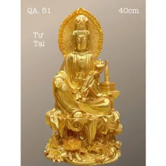 TÔN TƯỢNG QUAN ÂM TỰ TẠI CAO 40CM NGỒI QUÁ ĐẸP, 4 MÀU KHÁCH CHỌN