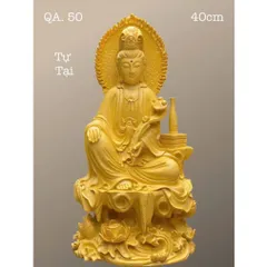 TÔN TƯỢNG QUAN ÂM TỰ TẠI CAO 40CM NGỒI QUÁ ĐẸP, 4 MÀU KHÁCH CHỌN