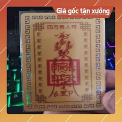 kim bài linh phù tam hoàng đại đế HÀNG CAO CẤP, có hoả tốc