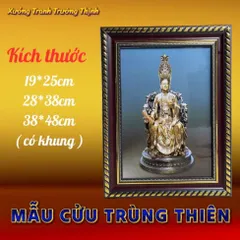 Khung Tranh MẪU CỬU TRÙNG THIÊN - Có khung  có hoả tốc