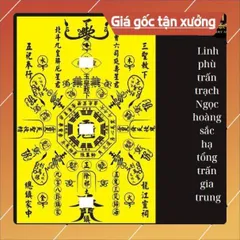 Tờ phù trấn trạch nhà cửa hàng quán ngọc hoàng sắc hạ đã ép platics
