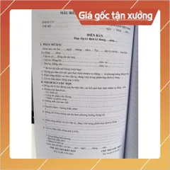 SỔ GHI BIÊN BẢN HỌP CHI UỶ ( bìa mềm -160trang) có hoả tốc