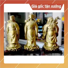 Bộ tượng Tam Đa-Ba ông Phúc Lộc Thọ cao 19cm hoả tốc