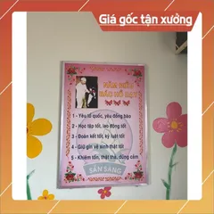 TỜ Năm điều bác hồ dạy KHỔ A3 30CM X 40CM ĐÃ ÉP PLASTICS, CÓ KEO DÁN