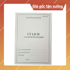Quyển sổ tay Lý lịch Đảng viên mẫu 1-HSĐB, Quyển lý lịch của người xin vào đảng mẫu 02-KNĐ chuẩn mẫu, ảnh thật