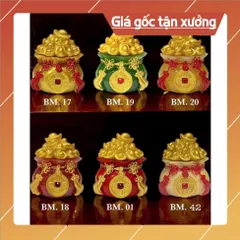 Hủ Đựng Muối Gạo Tài Lộc Túi Thần Tài Trang Trí Bàn Thờ, Bàn Làm Việc 2 MÀU