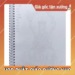 Combo 3 quyển tô tranh phật, Phậtt tổ 90 tranh, địa ttạng 100 tranh, bồ tátt 70 tranh khổ a4