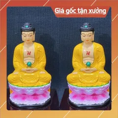Tượng Phật Tổ Bưng Ngọc Ngồi 11cm Nhiều Màu COMPOSITE