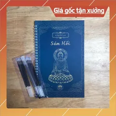 Vở chép kinh Sám Hối in mờ chữ to TẶNG VIẾT