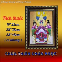 Khung Tranh CHÚA THIÊN CHÚA NGỌC - có khung  có hoả tốc