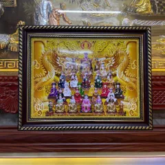 Khung Tranh thờ Tứ Phủ Công Đồng ( có khung ) - KT 19*25cm, 28*38cm, 38*48cm  có hoả tốc