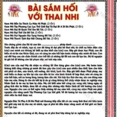 10 Tờ Sám Hối Với Thai Nhi, IN 2 MẶT, ÉP PLASTICS NHIỀU CỠ cực đẹp