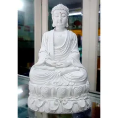 Tượng Đức Phật A Di Đà ngồi cao 30cm composite nhiều màu