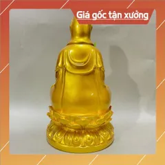 Tượng Quan Âm Màu Vàng Ngồi 30cm Nhựa Composite đẹp