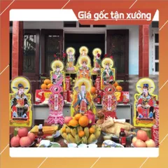 Bộ tranh cúng đàn, bày đàn 15 bức  (Tranh Ngọc Hoàng, Nam Tào, Bắc Đẩu,.. Quan Âm, Thế Chí, Di Đà..)