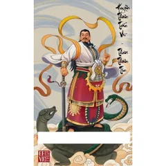 Khung Tranh HUYỀN THIÊN TRẤN VŨ size 25cm x 35cm đã có khung