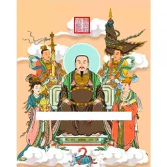 Khung Tranh HUYỀN THIÊN TRẤN VŨ size 25cm x 35cm đã có khung