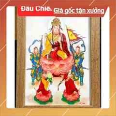 Khung Tranh ĐẤU CHIẾN THẮNG PHẬT ( TỀ THIÊN )  size 25cmx  35cm