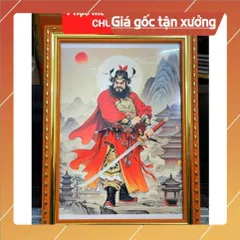 Khung  KHUNG + Tranh CHUNG QUỲ  size 25cm x 35cm