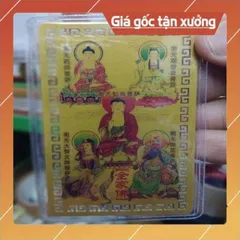 kim bài linh phù phật di đà , quan âm , quan công , văn thù , dược sư HÀNG CAO CẤP, có hoả tốc