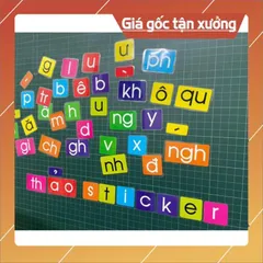 Set chữ cái nam châm ép plastic gắn bảng tiếng việt ĐẸP
