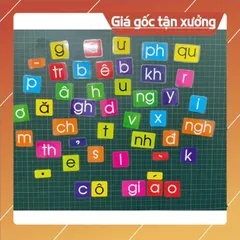 Set chữ cái nam châm ép plastic gắn bảng tiếng việt ĐẸP