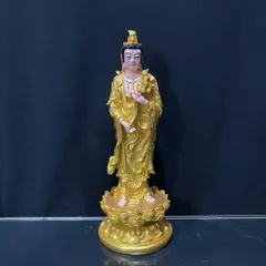 Tôn Tượng Tam Thánh Tây Phương Đứng 40cm Vàng Vẽ composite